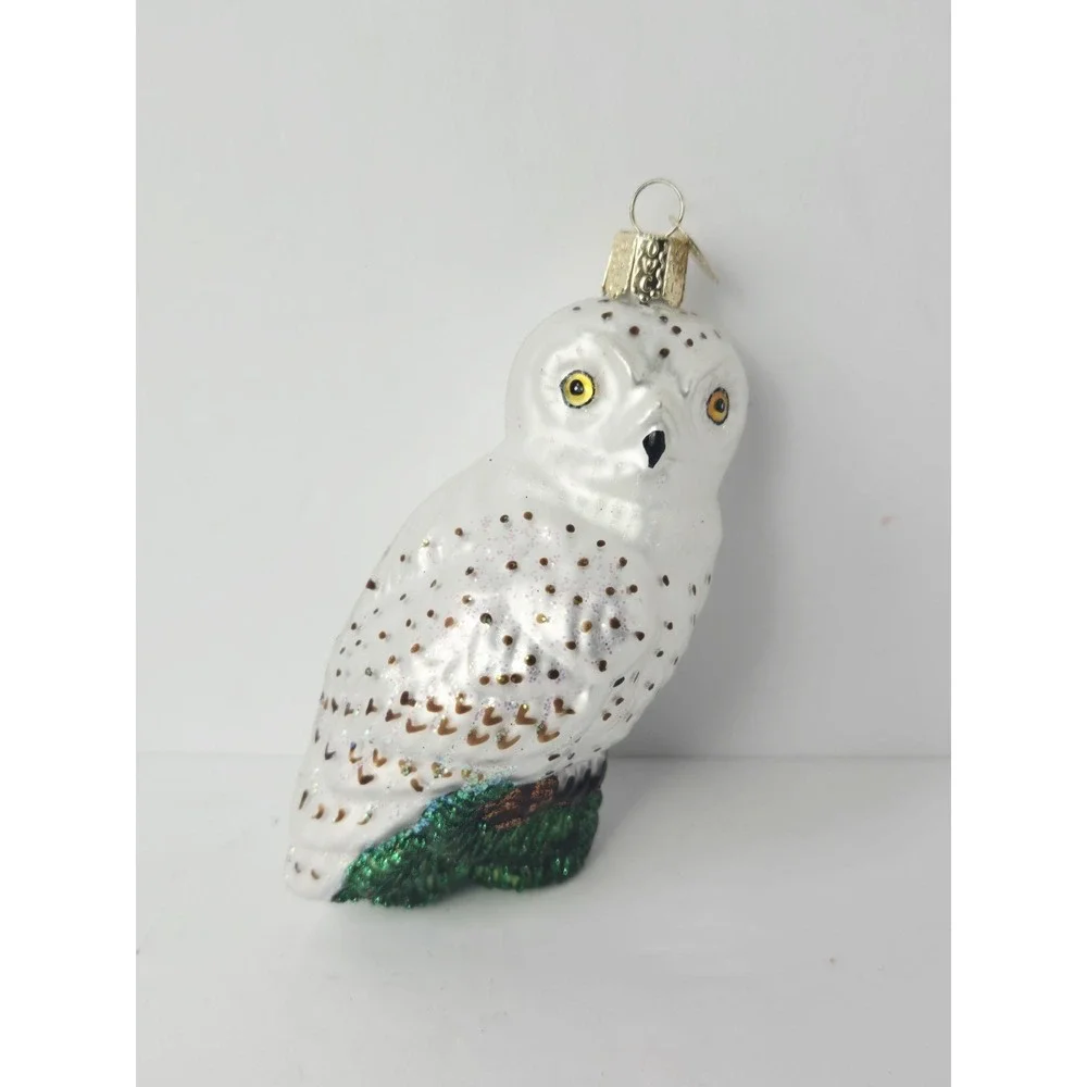 Old World Christmas Ornament Great White‎ Owl #16079